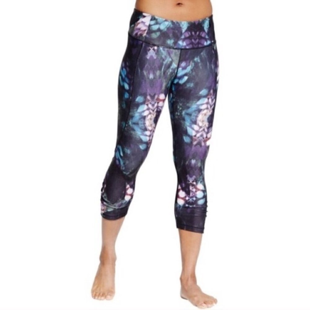 CALIA Dark Lunar Lotus Cropped Athletic Leggings